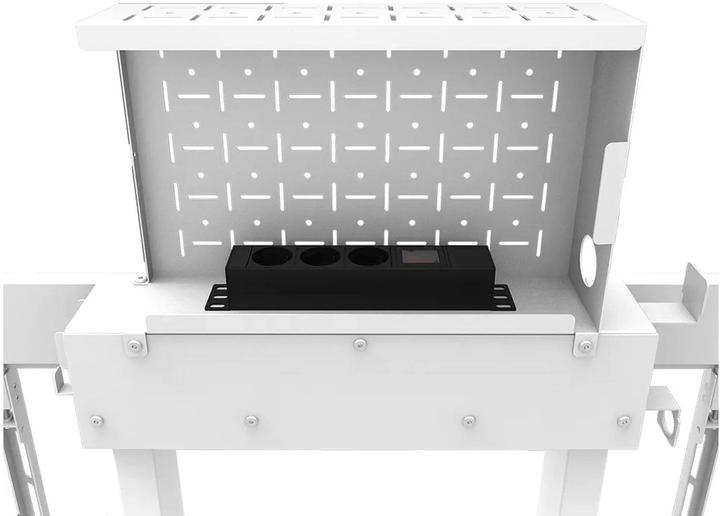 Image du produit Neomounts Support mural motorisé avec boîte de rangement de 10 cm et roues VESA 100x100 jusqu'à 800x600 (100", 110 kg)