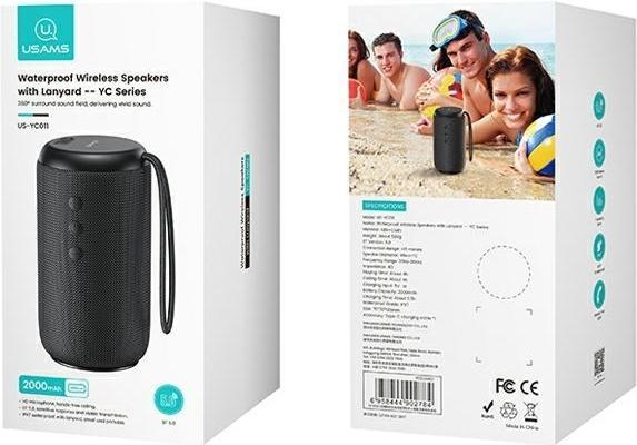 Image du produit Usams Haut-parleurs Bluetooth étanches (4 h, Fonctionnement sur batterie)