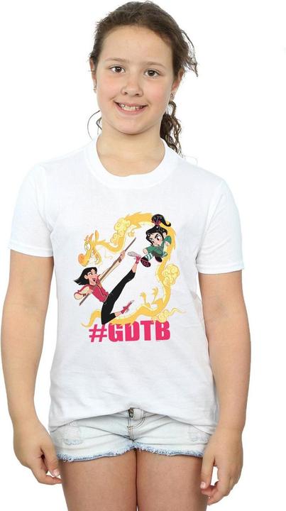 Actual product image Disney Girls Wreck It Ralph Mulan And Vanellope Cotton T-Shirt (152, 158)