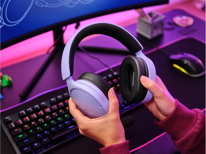 Produktbild Trust Gxt489p Fayzo Headset Purple (Kabelgebunden)