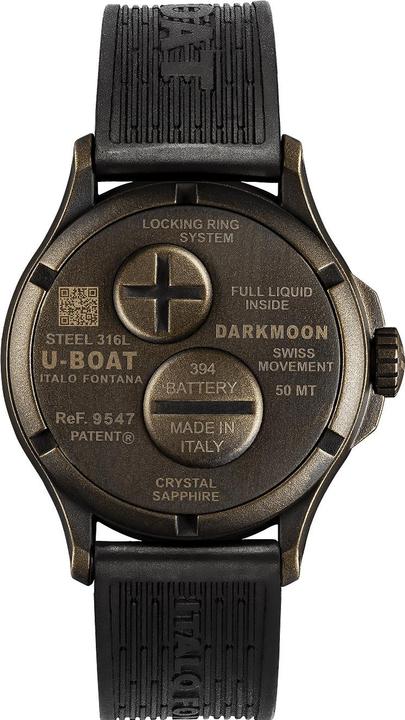Immagine prodotto U-Boat 9547 Orologio da uomo vintage marrone Darkmoon 40mm 5ATM (Orologio da polso analogico, 40 mm)