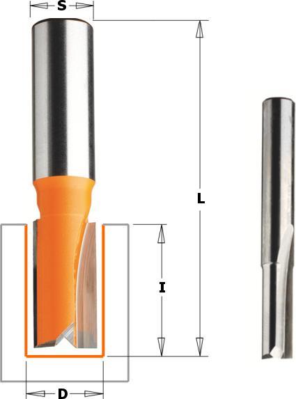 Actual product image CMT Straight cutter carbide short 20 x 50mm shank 8mm (911.200.11)
