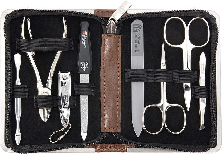 Kellermann Maniküre Set Andria 8-tlg. 746, Braun