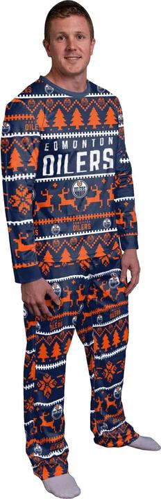 Foco NHL Winter XMAS Pyjama Schlafanzug - Edmonton Oilers - L (L)