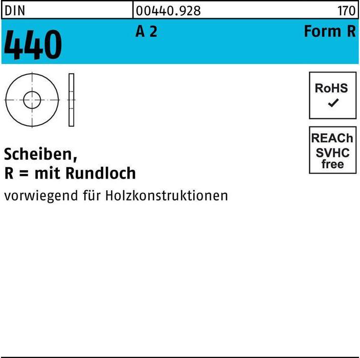 Image du produit Rondelle DIN 440/ISO 7094 forme R R 9 x 28x 3 A 2