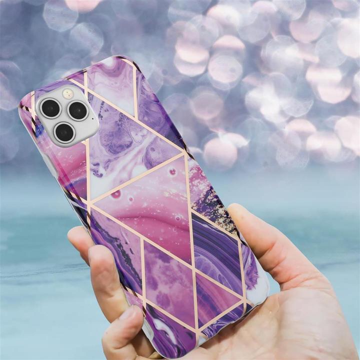 Image du produit Cadorabo Couverture IMD TPU Marbre coloré (Realme 12 Pro+, Apple iPhone 12)