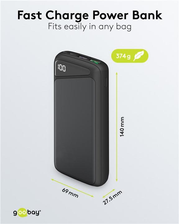 Immagine prodotto Goobay QC/PD (20000 mAh, 22.50 W, 74 Wh)