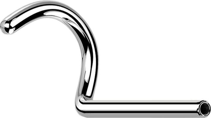 Actual product image Star Piercing Threadless Nasenstecker-Stab gebogen silber (without brass, Titanium G23)