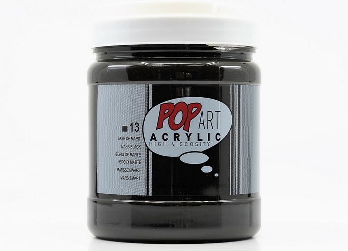 Actual product image Pebeo Pop Art Acrylic For School (Martian Black, 700 ml)