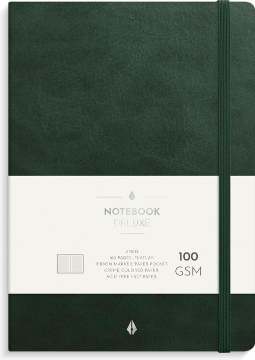 Produktbild Burde Notizbuch Deluxe A5 dunkelgrn (A5, Liniert)