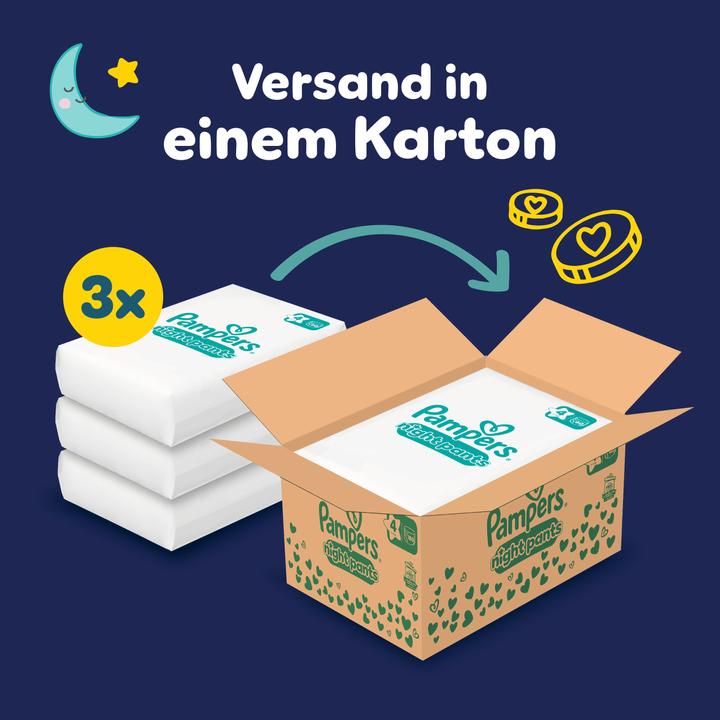 Produktbild Pampers Baby-Dry Night Pants (Gr. 4, Monatsbox, 180 Stück)