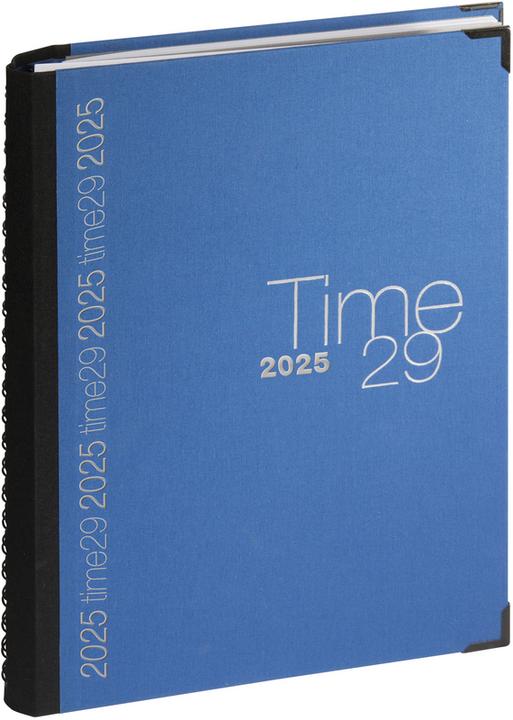 Image du produit Exacompta Agenda de bureau Time 29 W spiralé toile bordée 21x29,7 cm Semainier Janvier à Décembre 2023 - Bleu (A4, Couverture rigide, Allemand)