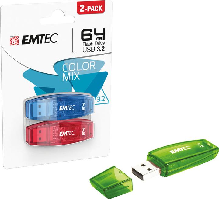 Actual product image Emtec C410 Color Mix (64 GB, USB-A)