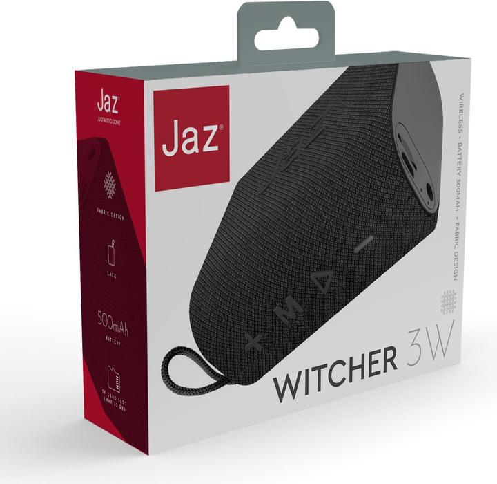 Produktbild JAZ Witcher 3  Kabelloser Mini-Lautsprecher mit mehreren Eingängen und Schlaufe (3 h)