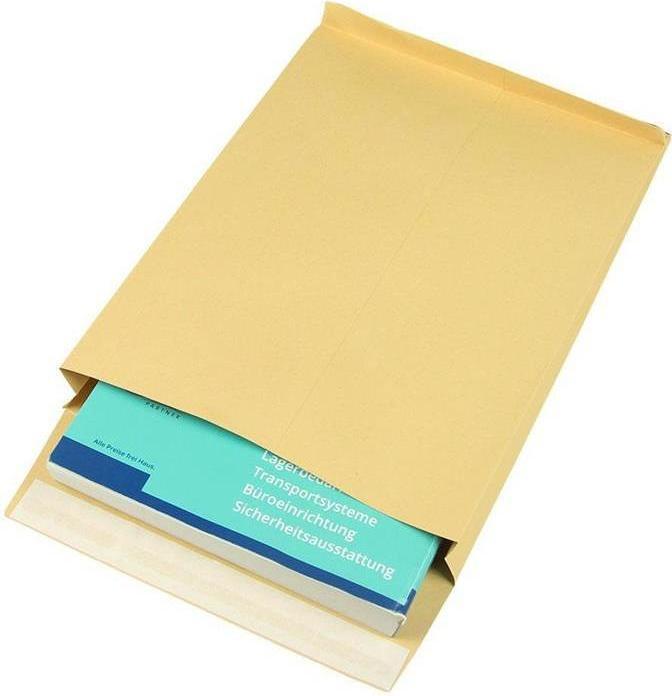 Actual product image Transpak Side gusset pocket dimensions 229x324 C4 gusset width 40mm brown SK fastener L324xW324mm (250 x)