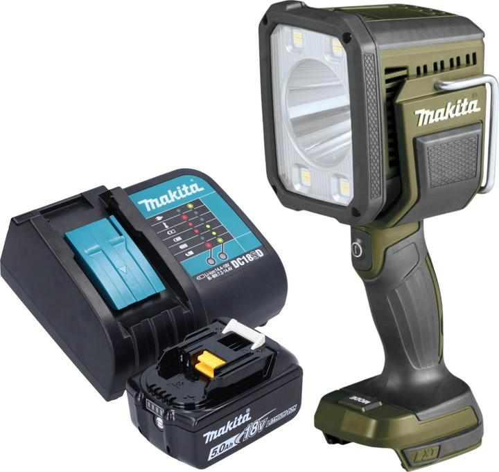 Produktbild Makita DML 812 ST1 Akku Handstrahler 18 V 1250 lm LED Olive Grün Outdoor Adventure Sonderedition + (1250 lm)
