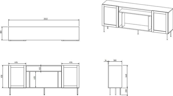 Actual product image Halmar Juta (202 x 39 cm)