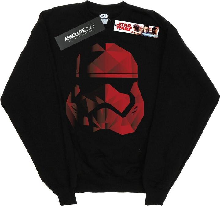 Star Wars The Last Jedi Stormtrooper Red Cubist Helmet Sweatshirt Jungen