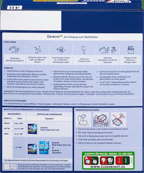 Energy Label dm Denkmit Multi-Power 12 (Tabs, 40 Washing cycles)