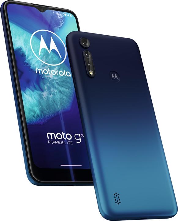 Produktbild Motorola Moto G8 Power Lite (64 GB, Royal Blue, 6.50", Dual SIM, 16 Mpx, 4G)
