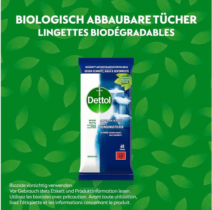 Image du produit Dettol Chiffons de nettoyage des salles de bains