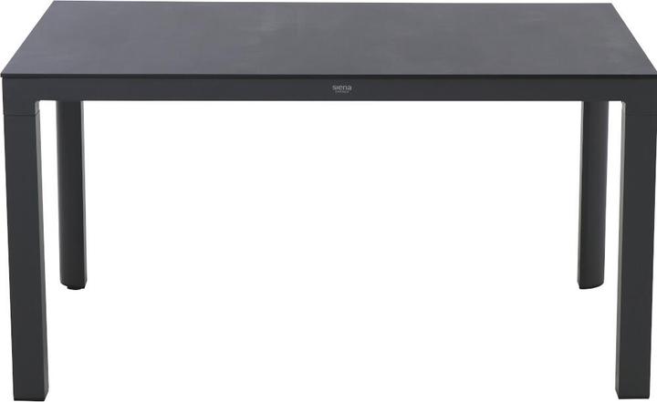 Actual product image Siena Garden Silva Dining Tisch 137,5 x90cm matt anthrazit / HPL ferro (140 cm)