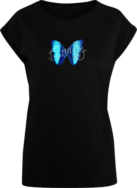 Merchcode Ladies Butterfly Blue Extended Shoulder Tee - 111649 (3XL)