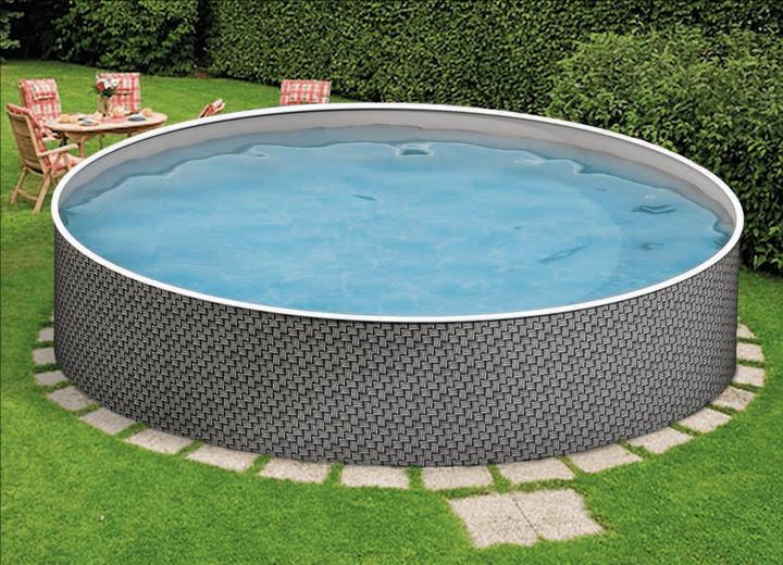 Azuro 3,6 x 1,2m, RATTAN - ohne Leiter und Filter, mit Off-Axis-Löchern (360 x 120 cm)