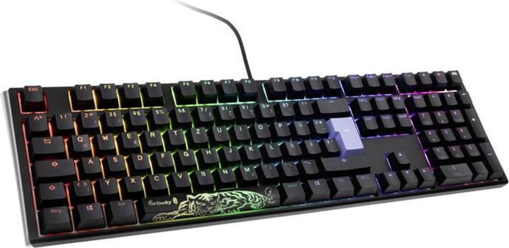 Produktbild Ducky One 3 Classic Black/White Gaming Tastatur, RGB LED - MX-Speed-Silver (DE, Kabelgebunden)