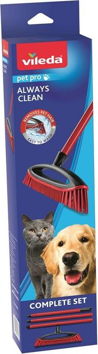 Vileda Pet Pro Always Clean borstel voor het vegen van vacht en haar (Kat, Hond, 1000 ml)