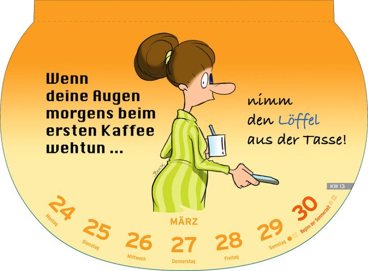 Actual product image Heye Picture Calendar Silly Sayings (21 x 29 cm, Hardcover, German)