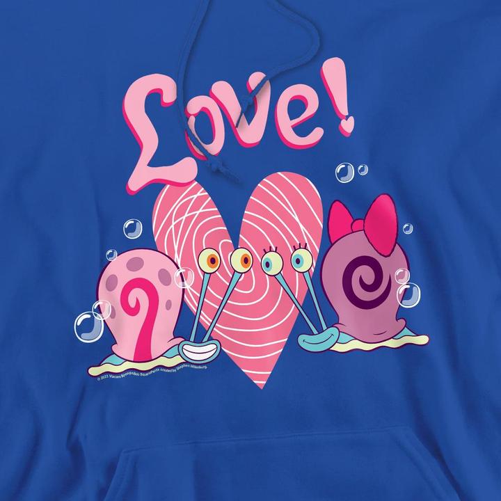 Immagine prodotto Spongebob Squarepants Valentine's Love Felpa con Cappuccio Gary e Snellie Uomo (M)
