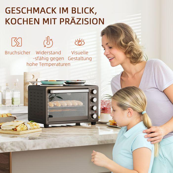 Image du produit Swisshandel24 Minibackofen 28 L 2600W Mini Backofen 100-230℃ 60 Min. Timer Schwarz