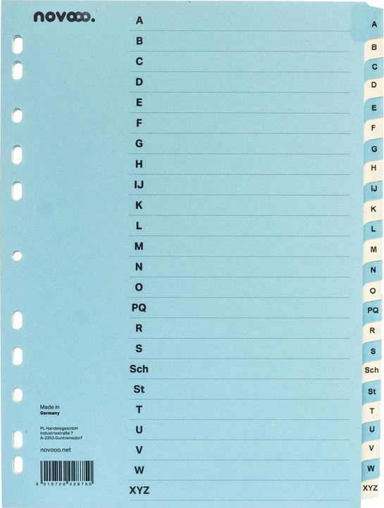 Produktbild Novooo Kartonregister blau/beige A4