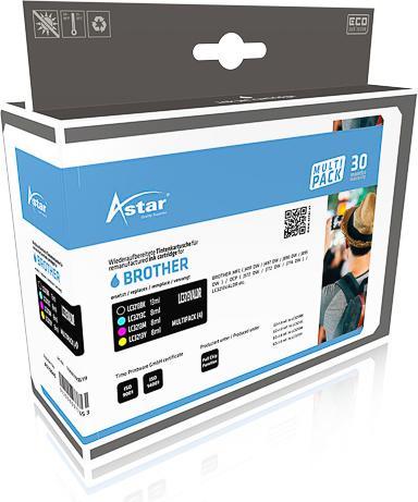 Actual product image Astar AS70045 BRO. TINTE 4 CMYK HC LC3213VALDR 4x400pages Blister high cap.