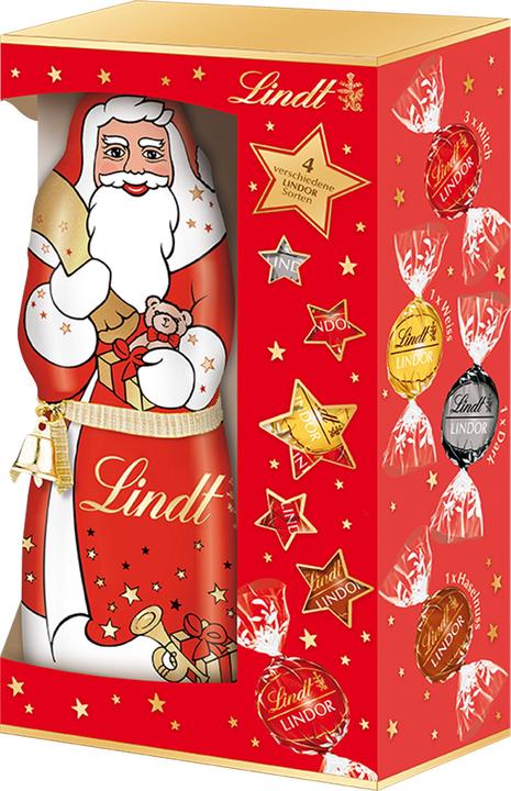 Produktbild Lindt Lindor Assortiert & Samichlaus Milch Geschenkbox (197 g)