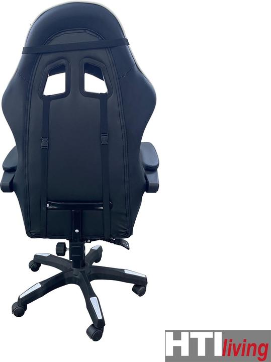 Image du produit HTI-Living Chaise de bureau Krit noir et blanc