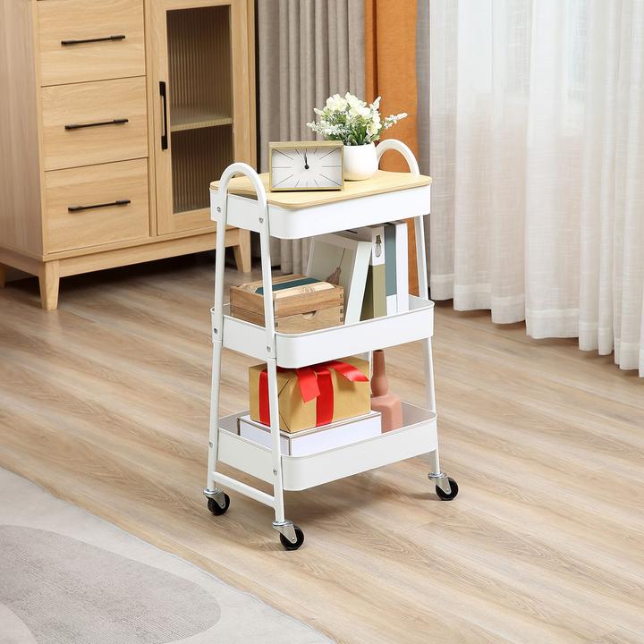 Produktbild Homcom Küchenwagen mit 4 Universalräder