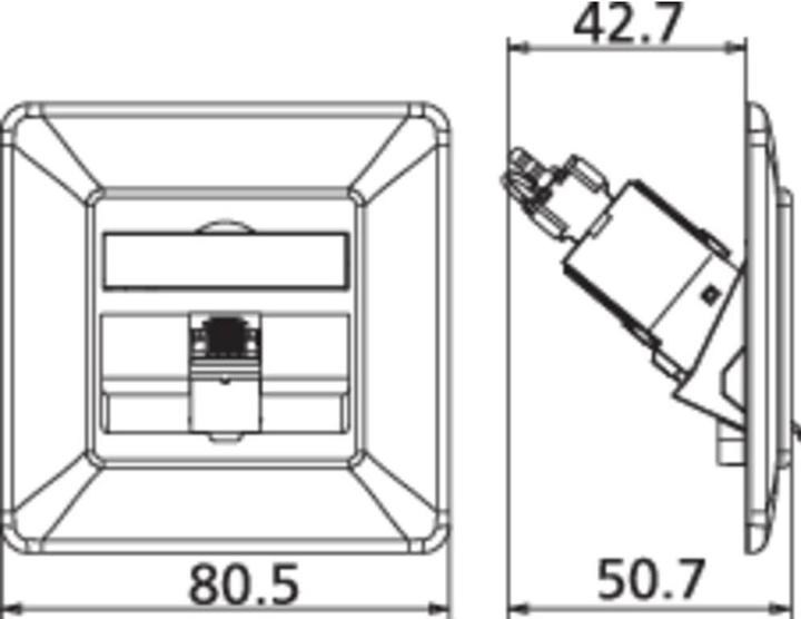 Produktbild Metz Connect BTR Outlets Flush with 180 ° Modules
