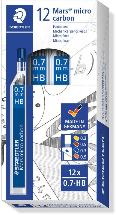 Image du produit Staedtler Mars Micro (Mine de gel, Noir, 0.70 mm)