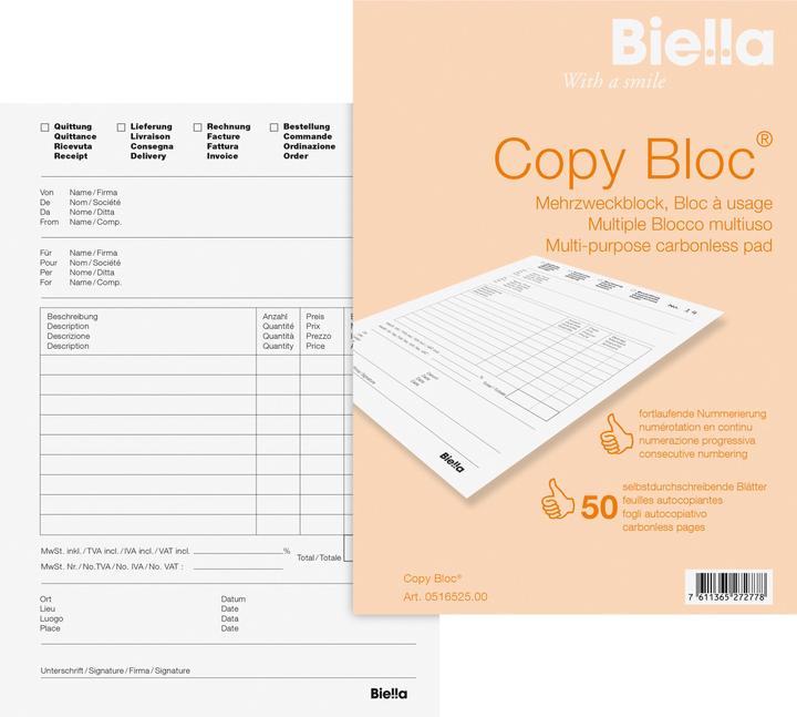 Produktbild Biella Durchschreibeblock (50 x)