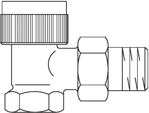 Actual product image Oventrop OV thermostatic valve series AV 9 M 30x1.5, PN 10, angle DN 15