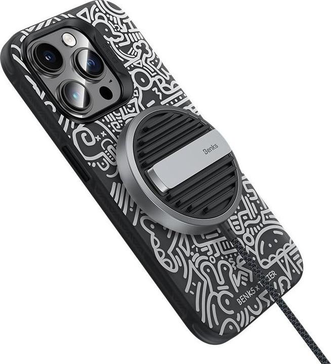 Actual product image Benks Collaboration Case iPhone 15 Pro - Black White Rabbit (Apple iPhone 15 Pro)