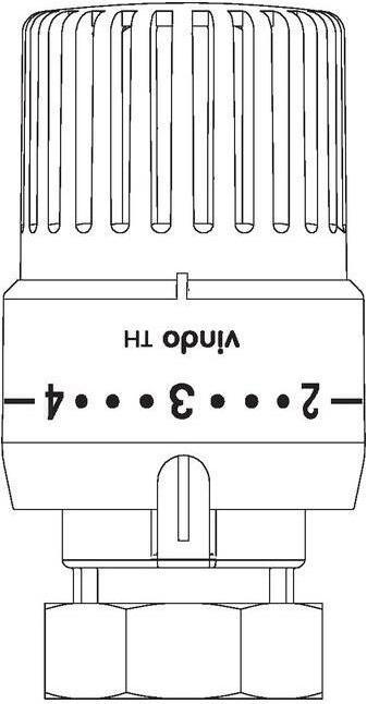 Actual product image Oventrop OV Thermostat vindo TH with liquid sensor white