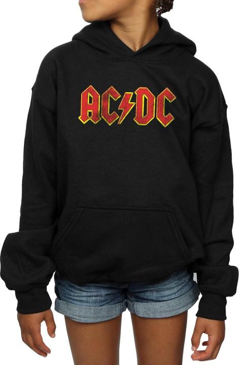 Immagine prodotto AC/DC Distressed Red Logo Felpa con Cappuccio Ragazze (128)