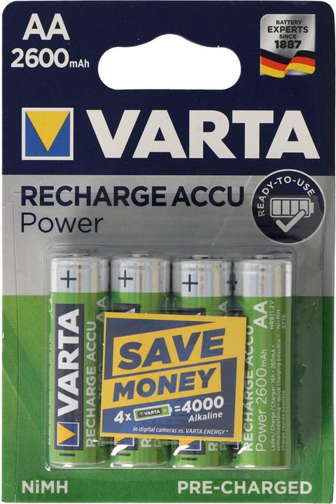 Actual product image Varta Akku Ready2Use Mignon AA, 4er Pack inklusive AccuCell Akkubox (4 pcs., AA, 2600 mAh)