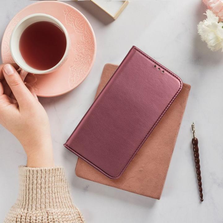 Actual product image Book case OEM SMART MAGNETO Book case for OPPO A18 / A38 burgundy (Oppo A18, Oppo A38)