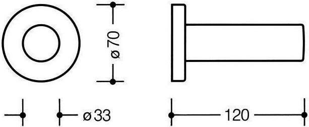 Image du produit Hewi Porte-papier de réserve SERIE 477 d= 33mm, avec rosace d= 70mm umbra