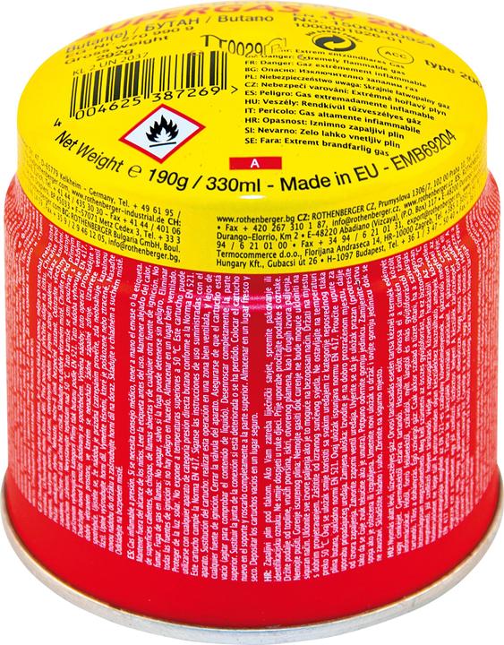 Image du produit Rothenberger Cartouche de gaz, lot de 3, 190g /330ml par cartouche