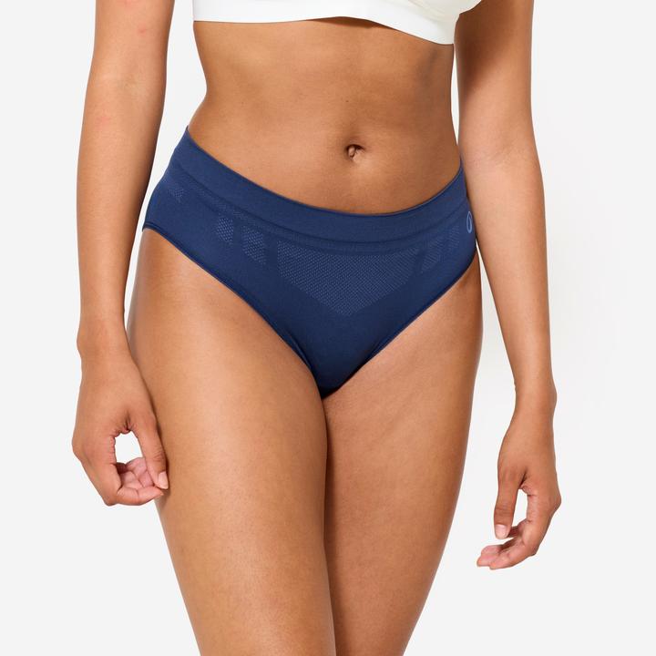Image du produit Kalenji Lot de 3 culottes sans coutures Femme, Violet/Blanc/Bleu (M, L)